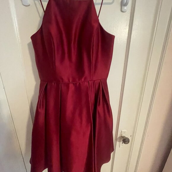 Betsy & Adam Short Red Dress A-line - Picture 4 of 7